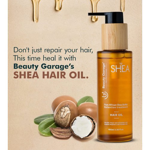 BEAUTY GARAGE Pure African Shea Retention Treatment Hair Oil 100ml…