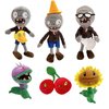 6Pcs Plants vs Zombies Plush Toys Zombie Sets,Ducky Newspaper Conehead Zombie,Sunflower Chomper Cherry Bomb Plant Soft Plants vs Zombies Toys PVZ Plush 1 2 for Birthday,Party,Halloween & Christmas