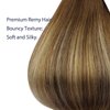HOTBANANA Tape in Hair Extensions, 20 Inch Tape in Hair Extensions Human Hair 20pcs 50g Chocolate Brown with Honey Blonde Tape Hair Extensions Straight Remy Human Hair Tape in Extensions