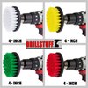 Drill Brush Attachment Power Scrubber Brush Set - 4in 4 Piece Soft, Medium and Stiff Power Scrubbing Brush Drill Attachment – Spinning Brush for Cleaning Showers, Tubs, Bathroom, Tile, Grout, Carpet