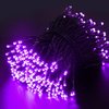 AmyHomie Purple Christmas Lights, 108Ft 300LED Christmas String Lights, 8 Modes Waterproof Fairy String Lights for Outdoor & Indoor Home Patio Garden Party Wedding Decor