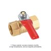 2pcs 1/4" Female Female NPT Brass Ball Valve Water Moisture Air Tank Drain Shut Off