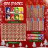 Moinchore 144 Pcs Christmas Stationery Party Favor Christmas School Stationery Set Classroom Christmas Gifts Xmas Stamps Pens Bags Holiday Notepads for Goodie Bag Stuffers Exchange Prizes