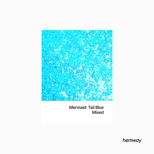 Hemway Mermaid Blue Mix Glitter Chunky Multi Purpose Dust Powder Arts & Crafts Wine Glass Decoration Weddings Flowers Cosmetic Face Eye Body Nails Skin Hair Festival 100g