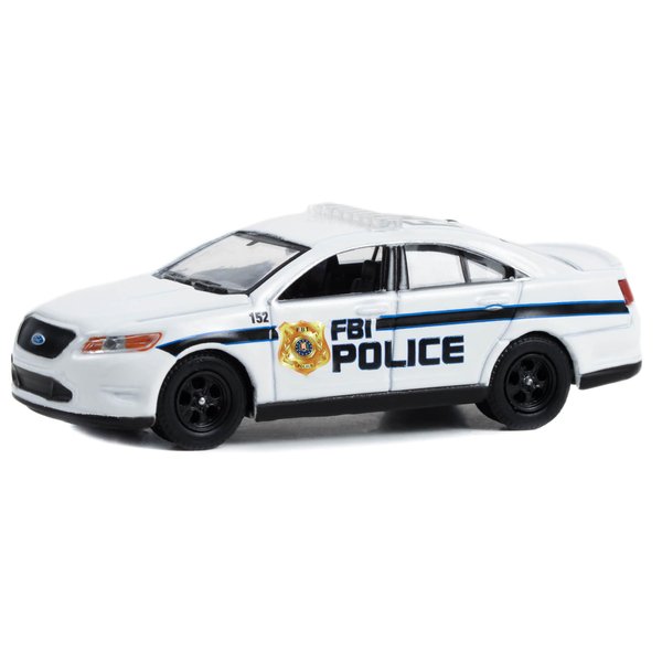 2013 Police Interceptor White FBI Police (Federal Bureau of Investigation Police) Hot Pursuit Special Edition 1/64 Diecast Model Car by Greenlight 43025C
