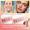 Liquid Blush For Cheeks, Soft Velvet Cream Blush Face Blush Makeup, Pink Blush Red Blush Skin Tint, Natural-Looking Matte Finish Makeup Blush Stick, Waterproof&Long Lasting Dewy Cheek Tint, Moisturizing&Lightweight Blendable Feel Blush Makeup (2#)