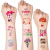 10 Sheets Mother’s Day Temporary Tattoos Super Mom Fake Tattoos Sticker I Love Mom Body Art Waterproof Tattoos for Body Face Kids Women Girls Mother’s Day Party Favor Supplies