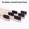 Virgin Forest Bamboo Toothbrush, Vegan Natural ECO Friendly Wood Toothbrushes, Biodegradable Organic Charcoal Tooth Brush, Pack of 6