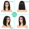 ADOIFAIR Bob Wig Human Hair Straight Bob Wigs 13x4 Lace Front Wigs for Black Women 12 Inch 180% Density Glueless Bob Wigs Human Hair Pre Plucked with Baby Hair Natural Color