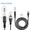 6-Feet Tattoo Clip Cord, Ancable 6.35mm to RCA Connector Silicone Tattoo Clip Cable Cord Suitable for Tattoo Pen, Rotary Tattoo Machine, Black