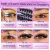 Yawamica Cluster Eyelash Extensions Fluffy Lash Clusters with Bottom Lashes 200D Volume Individual Lashes 315pcs Wispy Eyelash Clusters 10-20mm DIY Lash Extension at Home