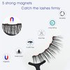 Alcastar Magnetic Eyelashes,Magnetic Eyelashes Natural Look,Magnetic Eyeliner Eyelash Kit,Magnetic Lashes Mink,Waterproof, Long Lasting, Magnetic,Easy to Apply, (Kit-A4: 10 paris+4 tubes)