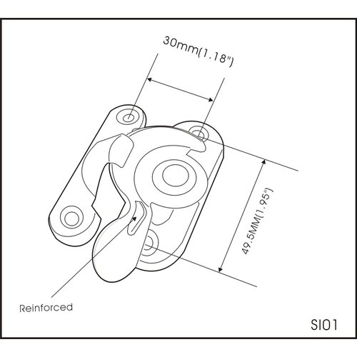 QCAA Steel Window Sash Lock, CTC 2", Satin Nickel, 12 Pack, Made in Taiwan