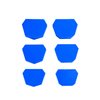 QWORK Dental Base Forming Kit, 6 Pcs Casting Trimming Dental Impression Tray Dental Plaster Mold Base for Store Dental Impression Trays Lab Model Base Set
