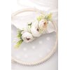 Kercisbeauty Boho Blooming Flower Hair Comb with White Leaves for Garden Wedding Brides
