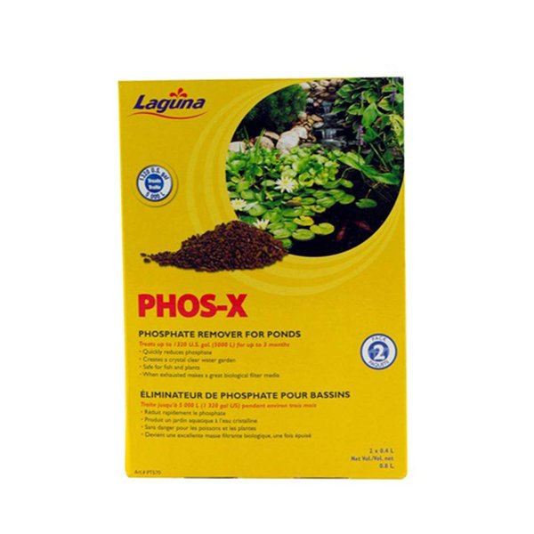 Laguna Phos-X Phosphate Remover, Water Treatment , 2-Pack, Net Vol. 0.8 L