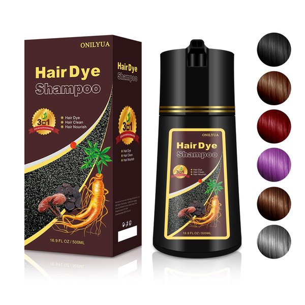Light Brown Hair Dye Shampoo 3 in 1 for Gray Hair, Long-lasting & Natual Brown Hair Shampoo, Hair Color shampoo for Men Women, Brown Hair Dye Easy to Use at Home 16.9 Fl Oz (Light Brown)