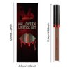 BADCOLOR 3 Colors Matte Liquid Lipstick Set, Green Brown Burgandy Dark Red Halloween Lip Makeup, Highly Pigmented Long Lasting Lip Stain, Smudge Proof Waterproof Velvet Nonstick Cup Lip Gloss Set