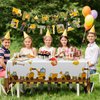 Cecnamt Construction Birthday Decorations, 170 Pcs Construction Birthday Party Supplies Including Banner, Plates, Cups, Napkins, Cutlery and Tablecloths, Serves 24