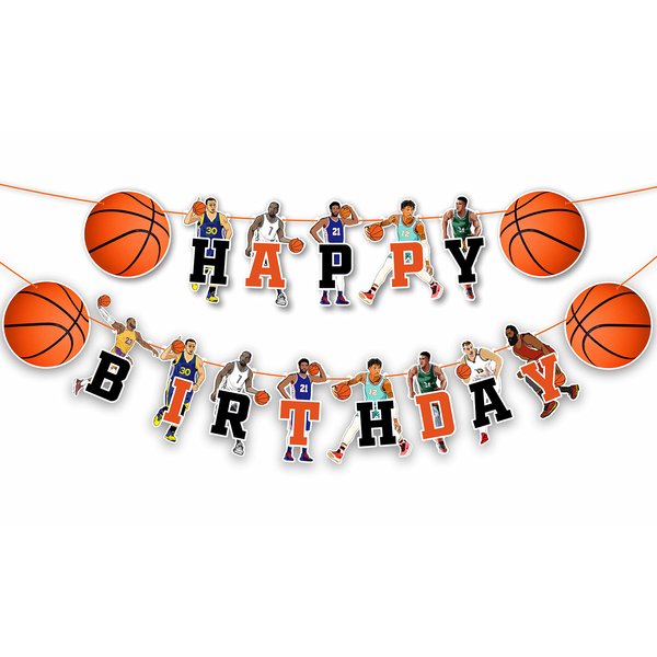 Seyal® Basketball Happy Birthday Banner