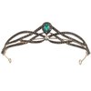 Beaupretty Baroque Crown Headband Wedding Bridal Crown Emerald Crystal Crown Gemstone Tiara for Women Girls Halloween Birthday Party Supplies Green