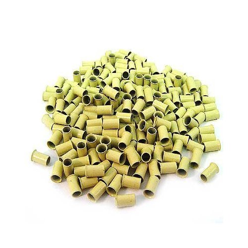 500 PCS 3.5 mm Blonde Color Copper Tubes Beads Locks Micro Rings for I Tipped Human Hair Extensions