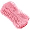 Silicone Body Scrubber, Elfrhino Shower Brush For Gentle Scrub Skin Exfoliation, Lathers well, More Hygienic, Gentle Massage with Silicone Loofah For Use In Shower to Improve Cellulite Pink