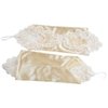 JISEN Women Banquet Party Fingerless Elegant Lace Embroidered Bridal Gloves 11 Inch Champagne