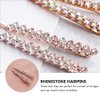 Beaupretty 2 Pairs Rhinestone Bobby Pins Crystal Bobby Pins Rhinestone Hair Clips Crystal Hairpin Decorative Bobby Pins Rhinestone Hairpins Bangs Hair Clip Bridal Hair Accessories for Women Girls