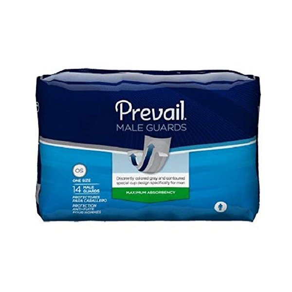 Prevail Male Incontinence Guards, Maximum Absorbency, 14 Count
