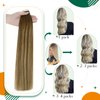 Easyouth 20Inch Tape in Human Hair Extensions Balayage Medium Brown Fading to Caramel Blonde Tape in Remy Hair Extensions Ombre Tape in Extensions Human Hair 50g 20pcs