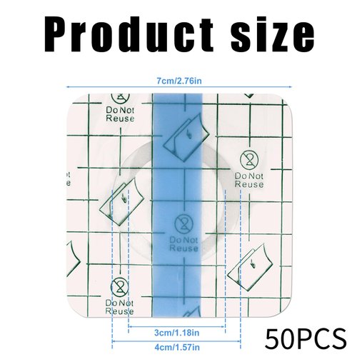 50pcs Disposable PU Film Castor Oil Pack Wrap for Belly Button Cover, Highly Absorbent Self-Adhesive Organic Castor Oil Wrap Pads for Stomach Clear No Wash Patches, Anti-Seepage (Oils Not Included)