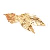 Set of 2 Gold Tone Leaf Hair Barrettes, Metal Hair clips