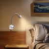Plug in Wall Light, LED Dimmable Reading Lamps for Bed Headboard Goose Neck Plug Wired Sconce Lamp (2 Pack, 3000K Warm White)