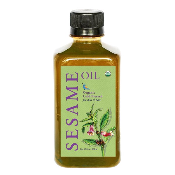 DAANA Sesame Oil for Skin: Certified USDA Organic, Extra Virgin, Cold Pressed (12 fl oz)