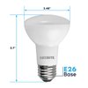 LUXRITE BR20 LED Light Bulb, 6.5W (45W Equivalent), 3500K Natural White, 460 Lumens, Energy Star, Dimmable, Damp Rated, LED Flood Light Bulb, UL Listed, E26 Medium Base