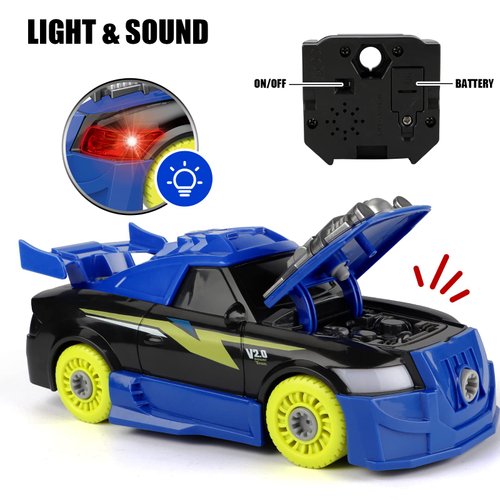 GILOBABY 26 Pieces Take Apart Toys for Boys, Racing Car with Electric Drill, Sounds & Lights, Building Stem Toys for Kids, Gifts for 3 4 5 Year Old Boys Learning Educational Toys