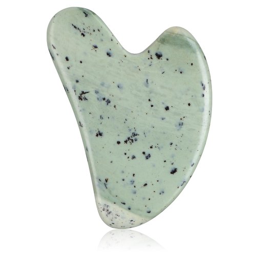 Gua Sha Facial Tools Guasha Tool Gua Sha Jade Stone for Face Skincare Facial Body Acupuncture Relieve Muscle Tensions Reduce Puffiness Festive Gifts (Yellow-green)