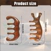 PEUTIER 2pcs Scalp Massager Combs, Anti-Static Natural Wooden Wide Tooth Comb Sandalwood Scalp Massage Gua Sha Head Massage Comb Scalp Stimulator for Hair Growth for Women Gift (Style B)