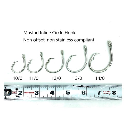 Deep Drop Tilefish Rig, 5 Mustad Circle Hooks with Glow Sleeve (10/0)
