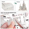 Piececool 3D Metal Puzzles for Adults and Teens, La Sagrada Família Metal Model Kit, Challenge Spanish Cathedral Brain Teaser Architecture Building Blocks Puzzle, 450 Pcs
