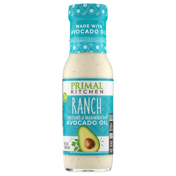 Primal Kitchen Ranch Salad Dressing & Marinade made with Avocado Oil, Whole30 Approved, Paleo Friendly, and Keto Certified, 8 Fluid Ounces