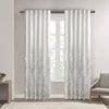 Madison Park White Curtains For Living room , Transitional-Rod Pocket Curtains For Bedroom , Andora Embroidered Back Tab Fabric Window Curtains , 50" x 95", 1-Panel Pack
