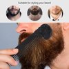 Hair Comb,Oil Hair Styling Spring Comb Pocket Beard Comb Zinc Alloy Skull Pattern Hair Brush for Men, Use for Head Hair or Beard Portable Hair Styling Tool for Home Salon(Black)