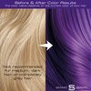 Smart Beauty Purple Hair Dye Semi Permanent, Bright Purple Hair Dye Perfect for Light Blonde, with Non-Drip Pre Mixed Formulation with Hair Conditioning Cream, Hair Colour, Vegan, Cruelty Free