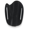 Bulldog Cases Black Molded Leather Belt Slide Holster (Small)