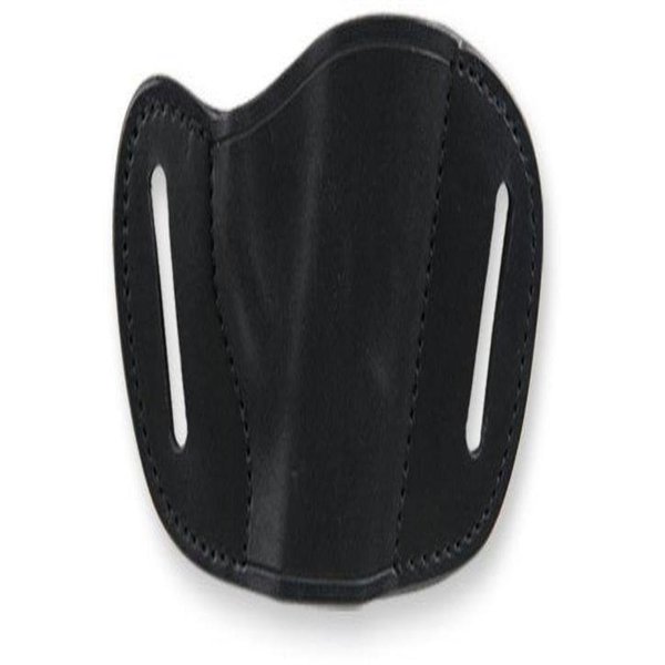 Bulldog Cases Black Molded Leather Belt Slide Holster (Small)