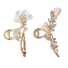 Leadigol 2PCS Elegant Ginkgo Biloba Hair Claw,Tulip Shark Clip Metal flowers Hair Clip Sweet Ponytail Claw Clip for Women