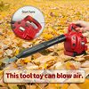 PROLOSO Kids Leaf Blower for Preschool Toddlers Outdoor Pretend Play Gardening Toy Tool Blow Air with Realistic Sounds