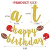 Football Happy Birthday Banner, Sports Happy Birthday Banner, Football Birthday Banner, Touchdown Banner, Sports Banner, Football Birthday Party Decorations, Gold Glitter